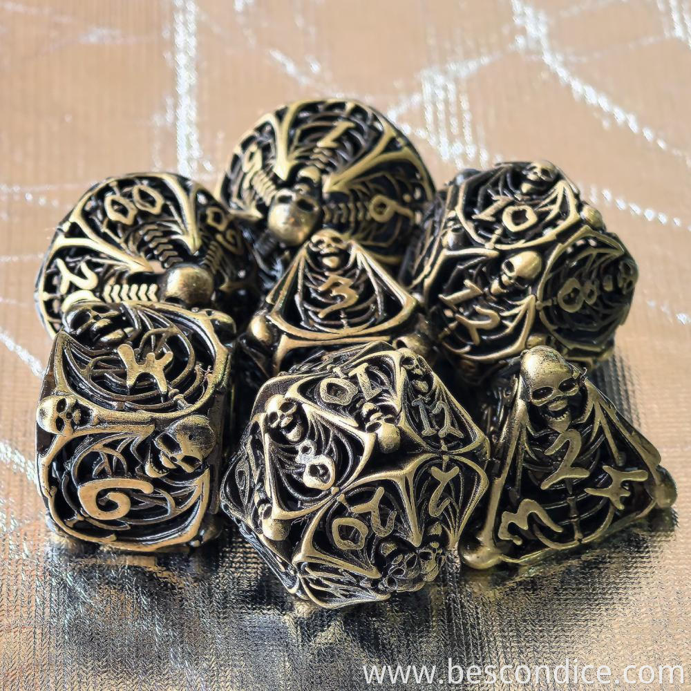 Skull Hollow Copper Dice Skull Hollow Copper Dice